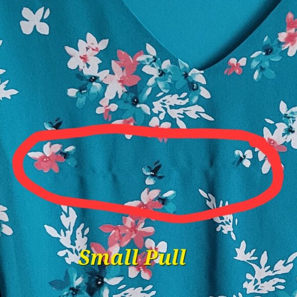 LANE BRYANT Floral Ruffle 3/4 Sleeve Blouse - Picture 10 of 10